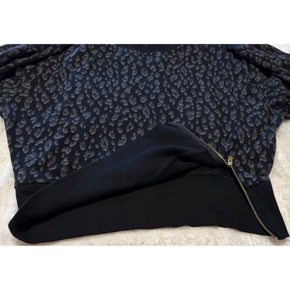 Women's Old Navy Loose Crop Black Animal Print Cotton Polyester Blend Size S - Picture 14 of 16